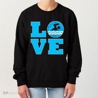 Gift Swim Love For Swimmers & Swimming Women's Sweatshirt thumb 0
