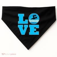 Gift Swim Love For Swimmers & Swimming USA-Made Doggie Bandana thumb 0