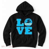 Gift Swim Love For Swimmers & Swimming Hoodie thumb 0