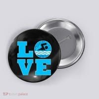 Gift Swim Love For Swimmers & Swimming Button thumb 0