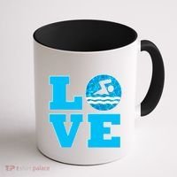 Gift Swim Love For Swimmers & Swimming Coffee Mug thumb 1