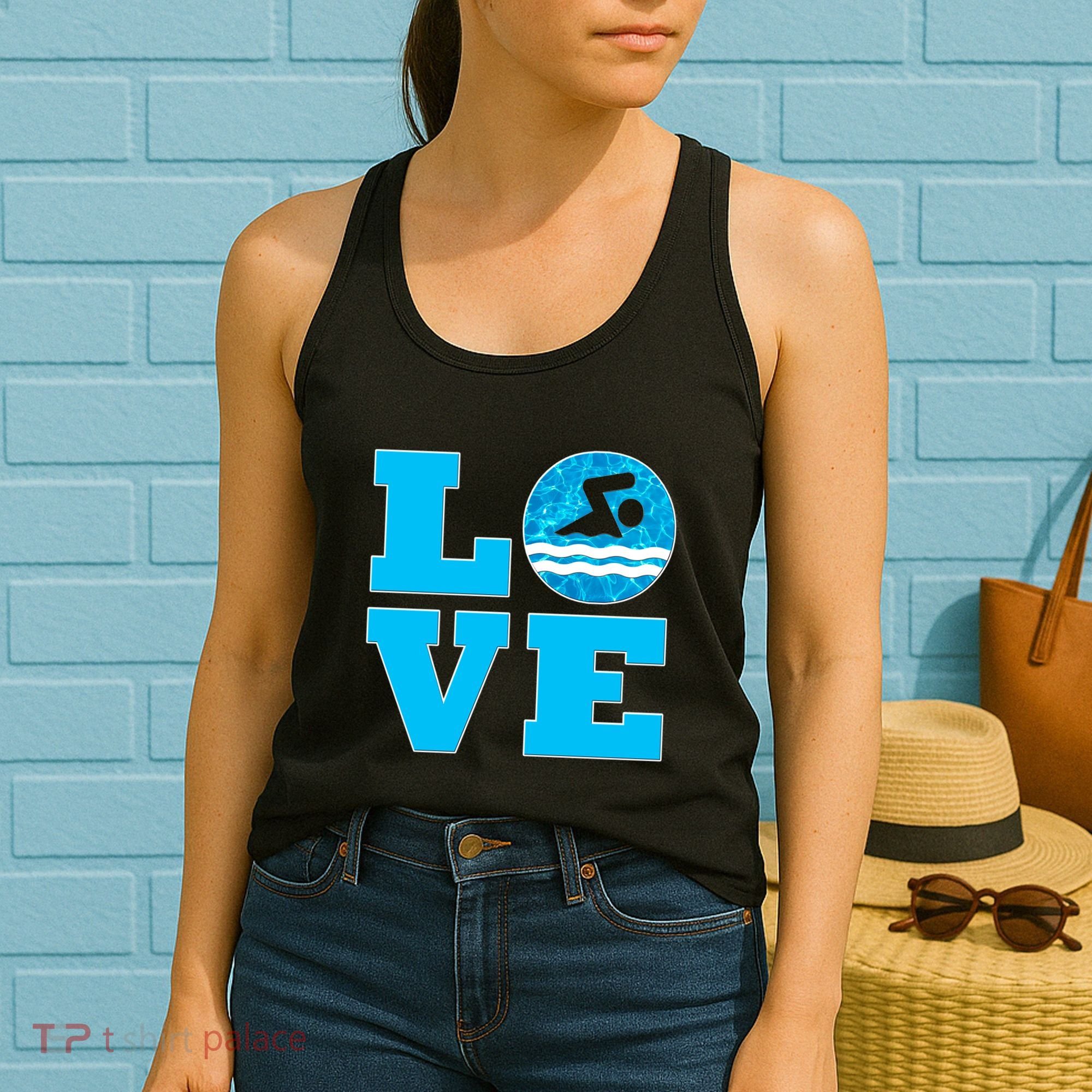 Gift Swim Love For Swimmers & Swimming Women's Tank Top