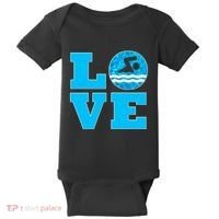 Gift Swim Love For Swimmers & Swimming Baby Bodysuit thumb 0