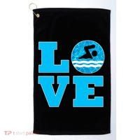 Gift Swim Love For Swimmers & Swimming Golf Towel thumb 0