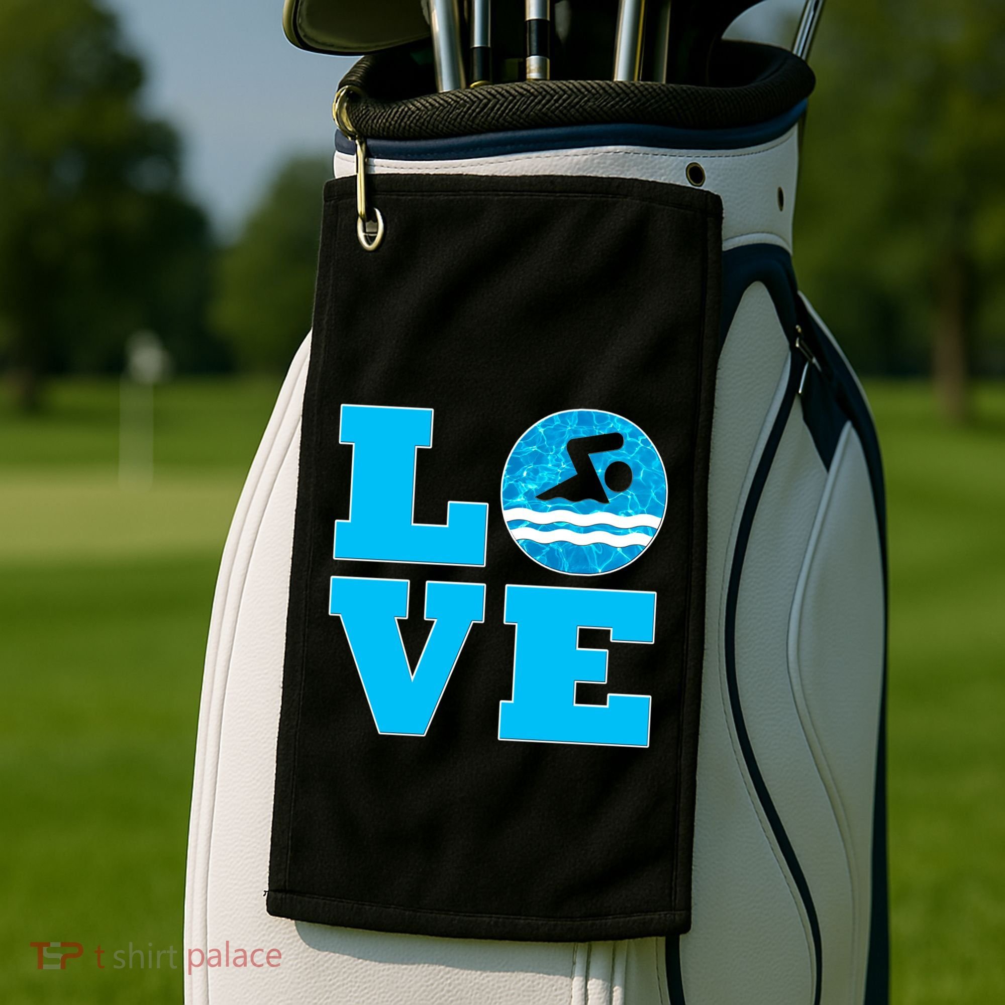 Gift Swim Love For Swimmers & Swimming Golf Towel