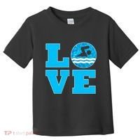 Gift Swim Love For Swimmers & Swimming Toddler T-Shirt thumb 0