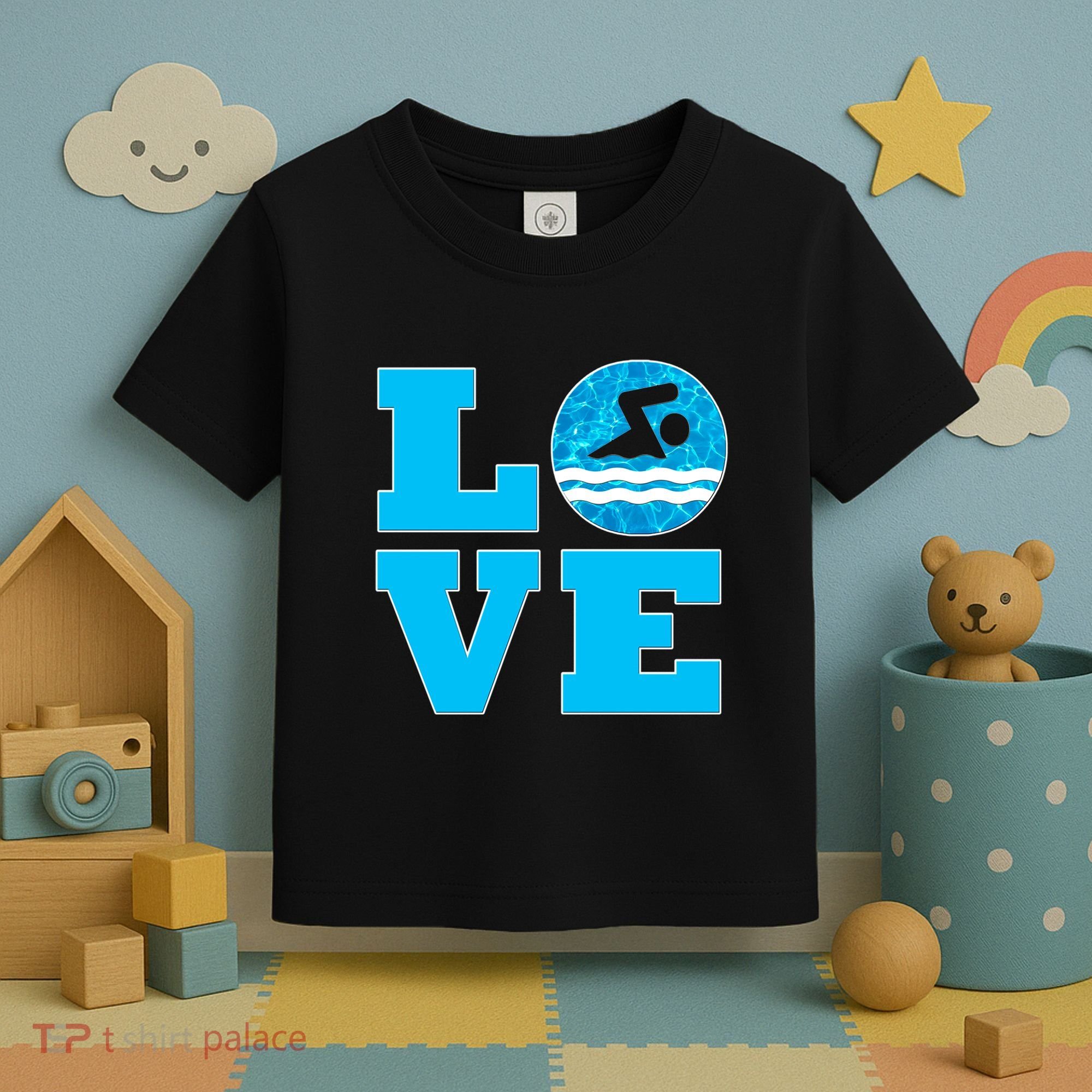 Gift Swim Love For Swimmers & Swimming Toddler T-Shirt