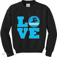 Gift Swim Love For Swimmers & Swimming Kids Sweatshirt thumb 0