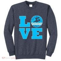 Gift Swim Love For Swimmers & Swimming Sweatshirt thumb 0