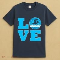 Gift Swim Love For Swimmers & Swimming T-Shirt thumb 4