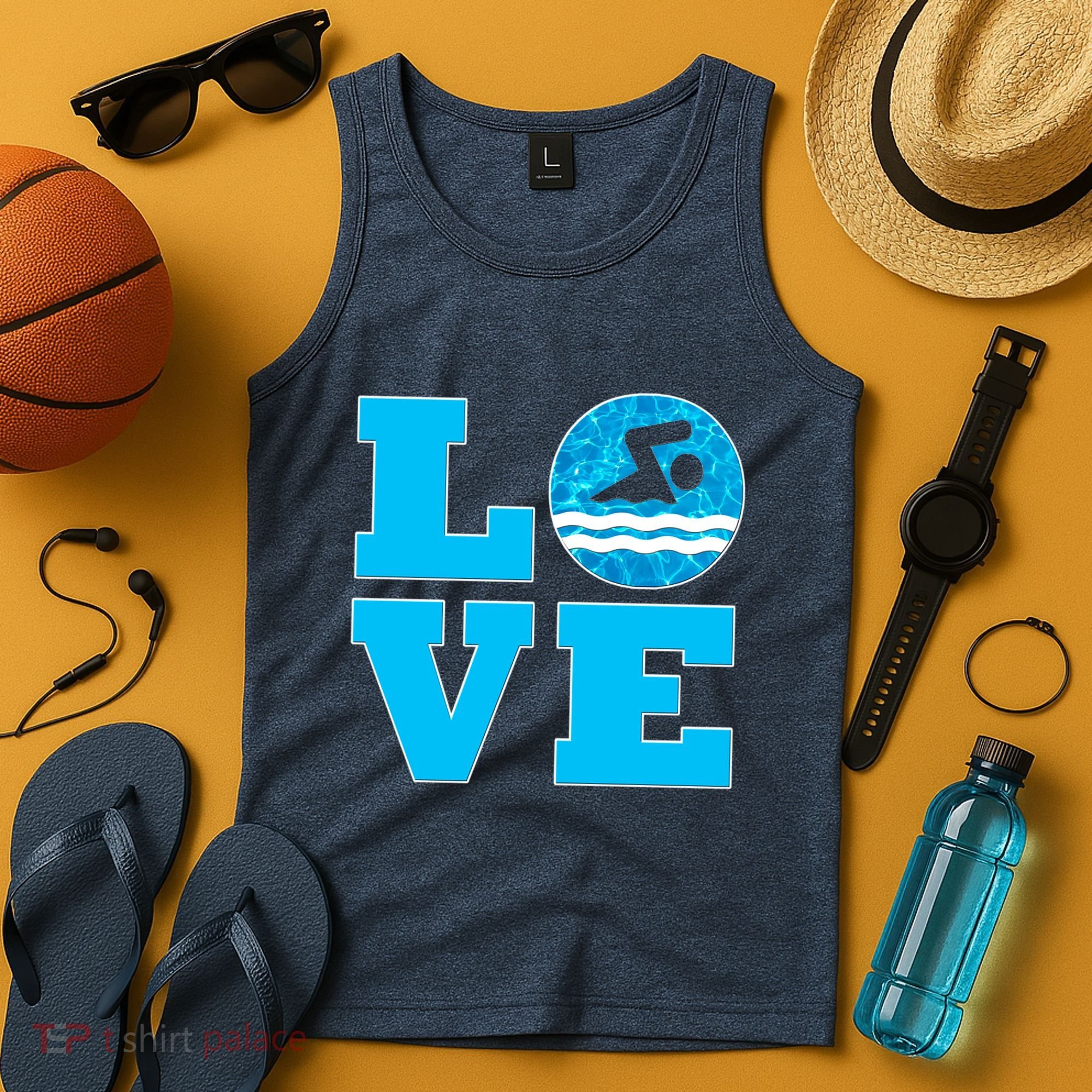 Gift Swim Love For Swimmers & Swimming Tank Top