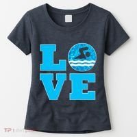 Gift Swim Love For Swimmers & Swimming Women's T-Shirt thumb 0