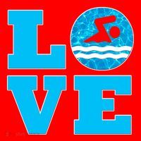 Gift Swim Love For Swimmers & Swimming Santa Hat thumb 1