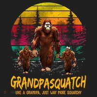 Grandpasquatch Sasquatch Like A Grandpa Just Way More Squatchy Golf Towel thumb 3
