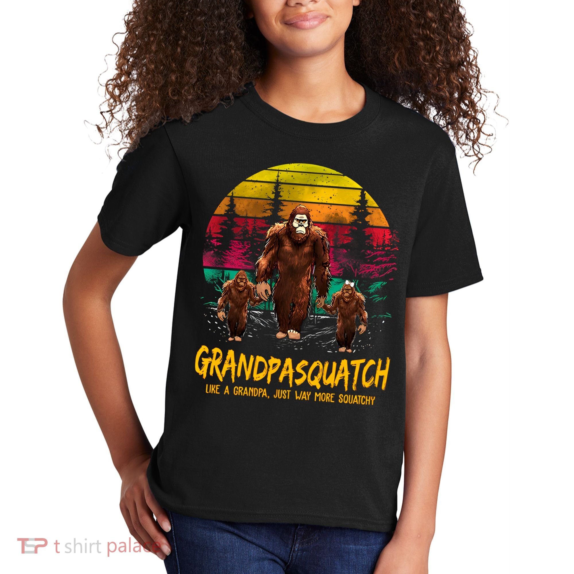 Grandpasquatch Sasquatch Like A Grandpa Just Way More Squatchy Kids T-Shirt
