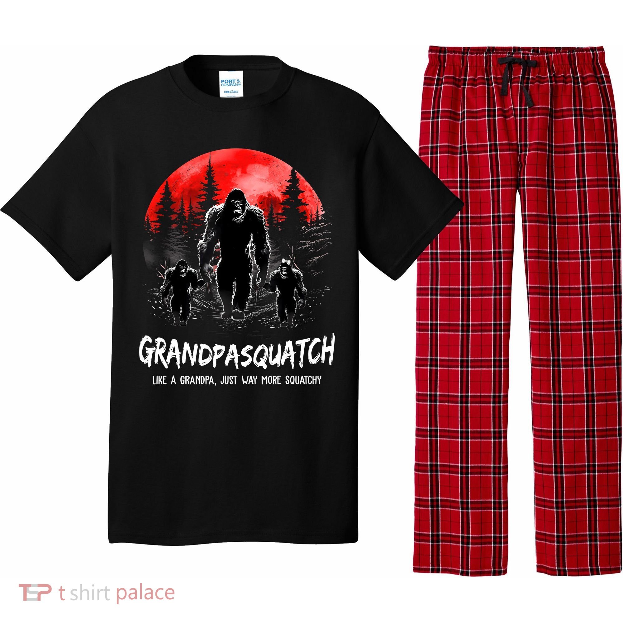 Grandpa Squatch Like A Grandpa Just Way More Squatchy Funny Pajama Set