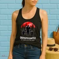 Grandpa Squatch Like A Grandpa Just Way More Squatchy Funny Women's Tank Top thumb 2