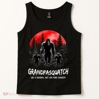 Grandpa Squatch Like A Grandpa Just Way More Squatchy Funny Tank Top thumb 2