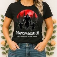 Grandpa Squatch Like A Grandpa Just Way More Squatchy Funny Women's T-Shirt thumb 2