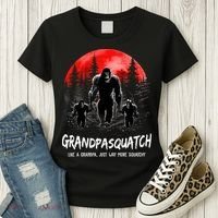 Grandpa Squatch Like A Grandpa Just Way More Squatchy Funny Women's T-Shirt thumb 3