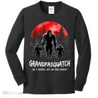 Grandpa Squatch Like A Grandpa Just Way More Squatchy Funny Kids Long Sleeve Shirt thumb 0