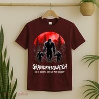 Grandpa Squatch Like A Grandpa Just Way More Squatchy Funny T-Shirt thumb 2