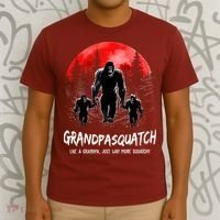 Grandpa Squatch Like A Grandpa Just Way More Squatchy Funny T-Shirt thumb 3
