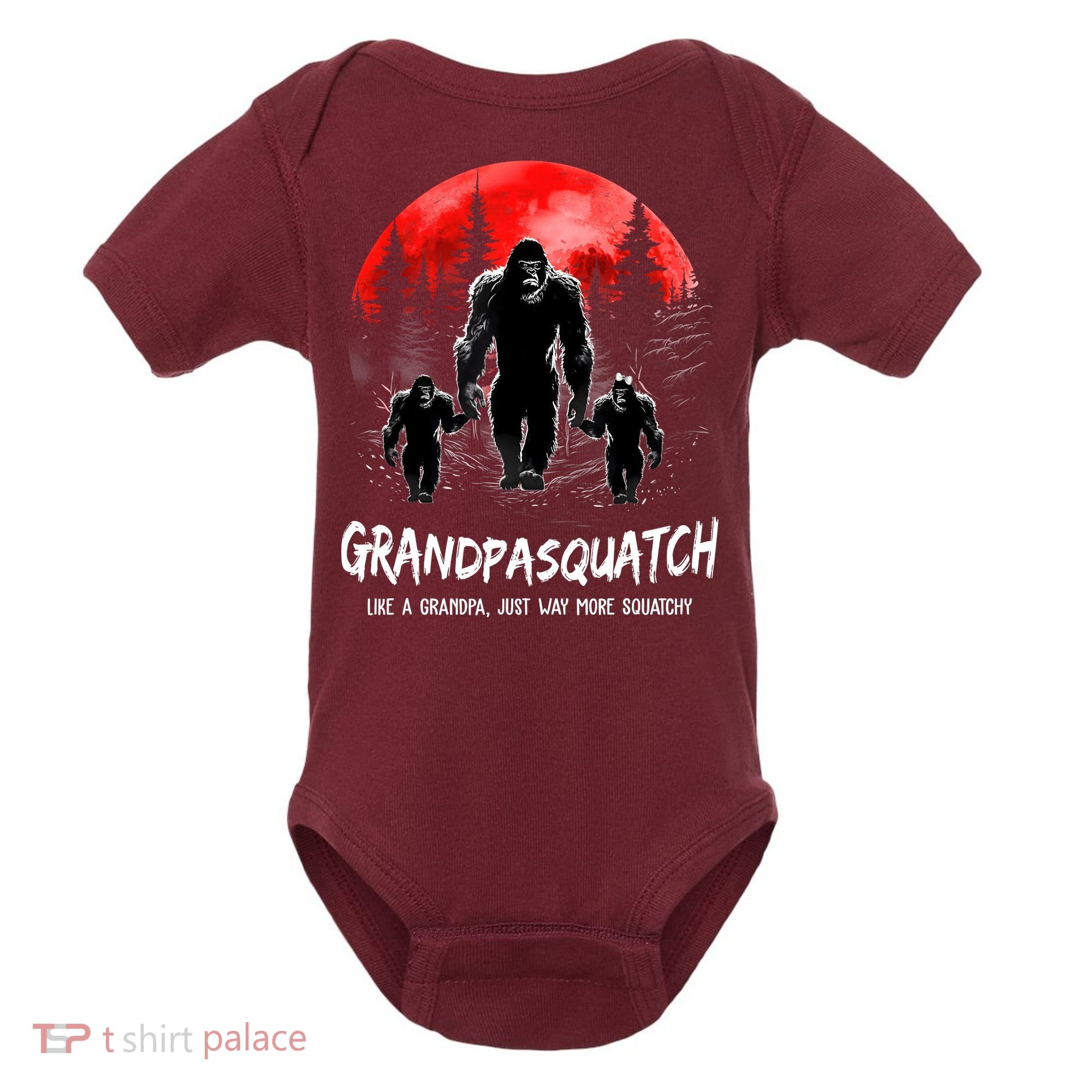 Grandpa Squatch Like A Grandpa Just Way More Squatchy Funny Baby Bodysuit