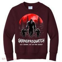 Grandpa Squatch Like A Grandpa Just Way More Squatchy Funny Kids Sweatshirt thumb 0