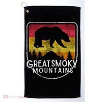 Great Smoky Mountains National Park Retro Gift Golf Towel thumb 0