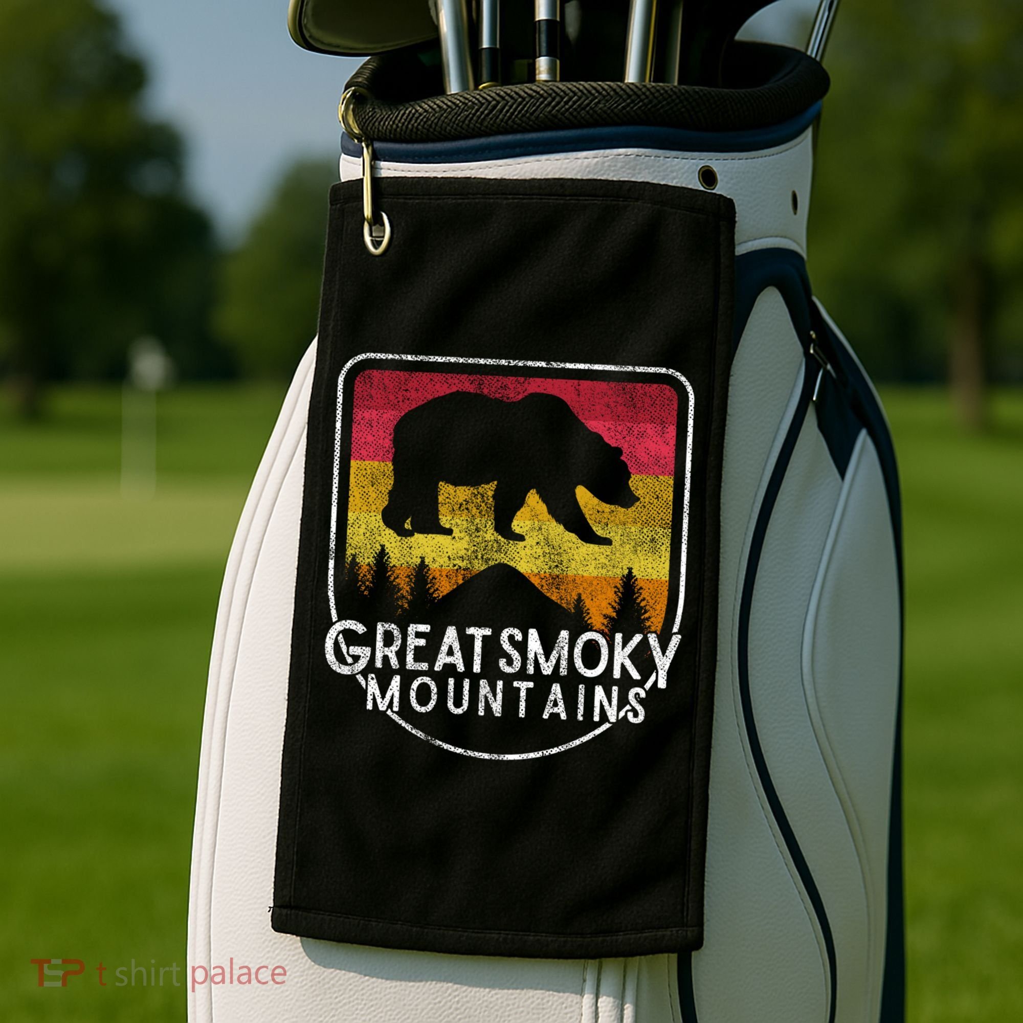 Great Smoky Mountains National Park Retro Gift Golf Towel