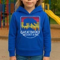 Great Smoky Mountains National Park Retro Gift Kids Hoodie thumb 3