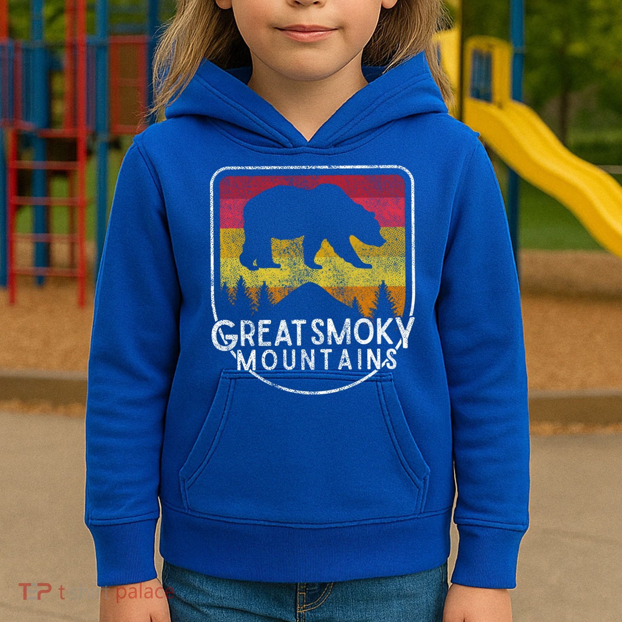 Great Smoky Mountains National Park Retro Gift Kids Hoodie