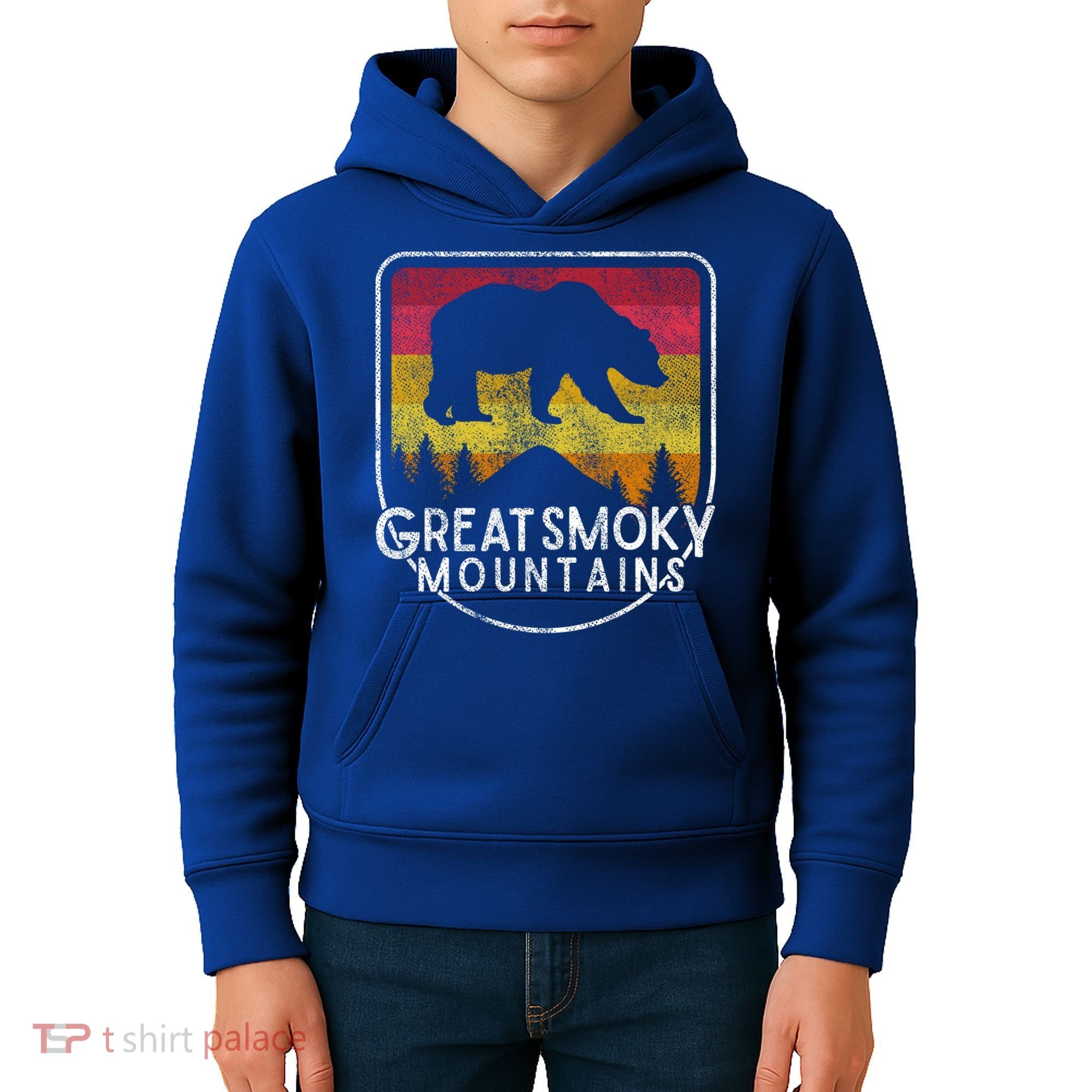 Great Smoky Mountains National Park Retro Gift Kids Hoodie
