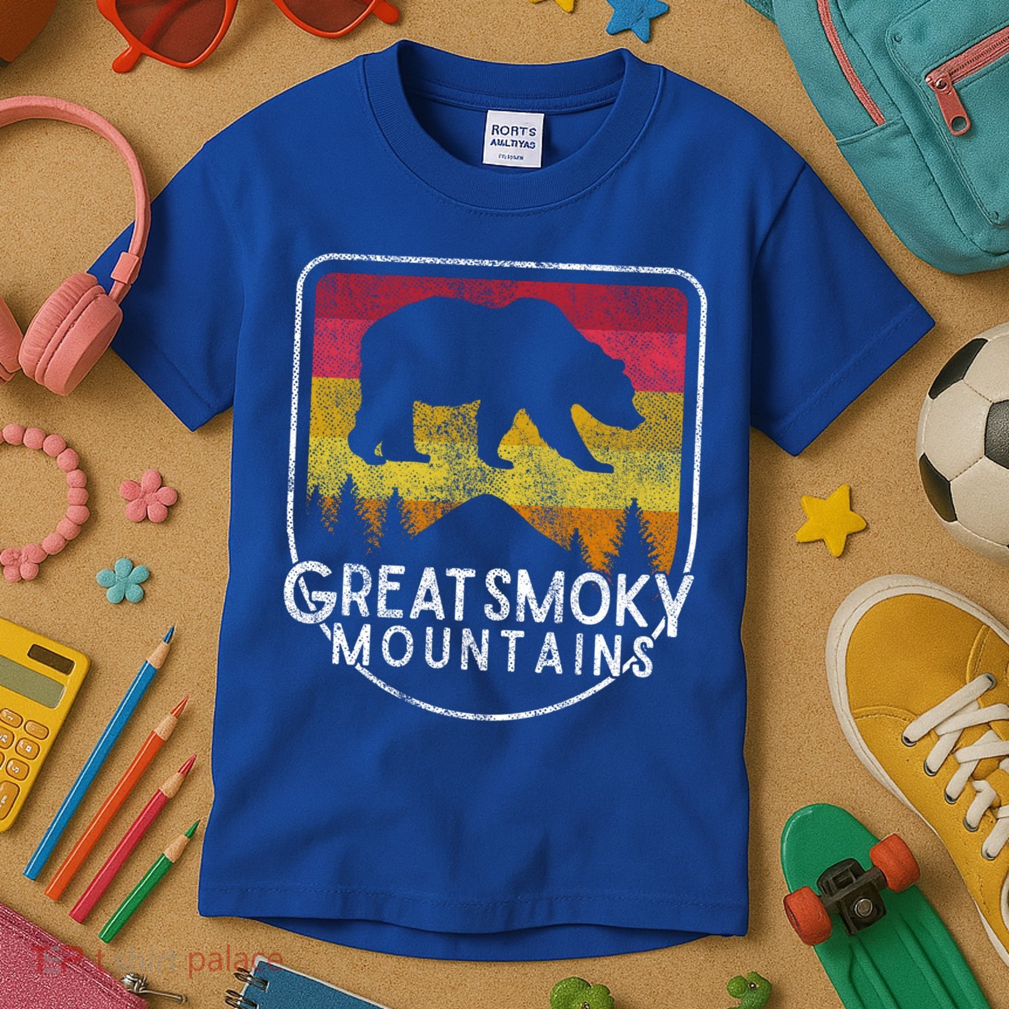 Great Smoky Mountains National Park Retro Gift Kids T-Shirt