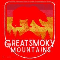 Great Smoky Mountains National Park Retro Gift Santa Hat thumb 1