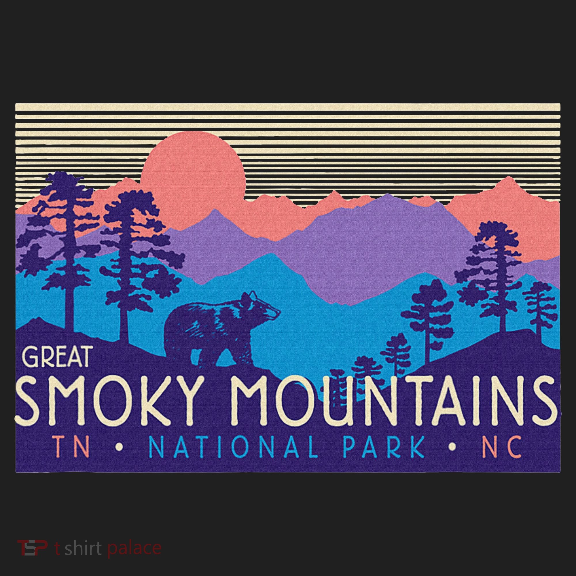 Great Smoky Mountains National Park Retro Scenery Women's Sweatshirt