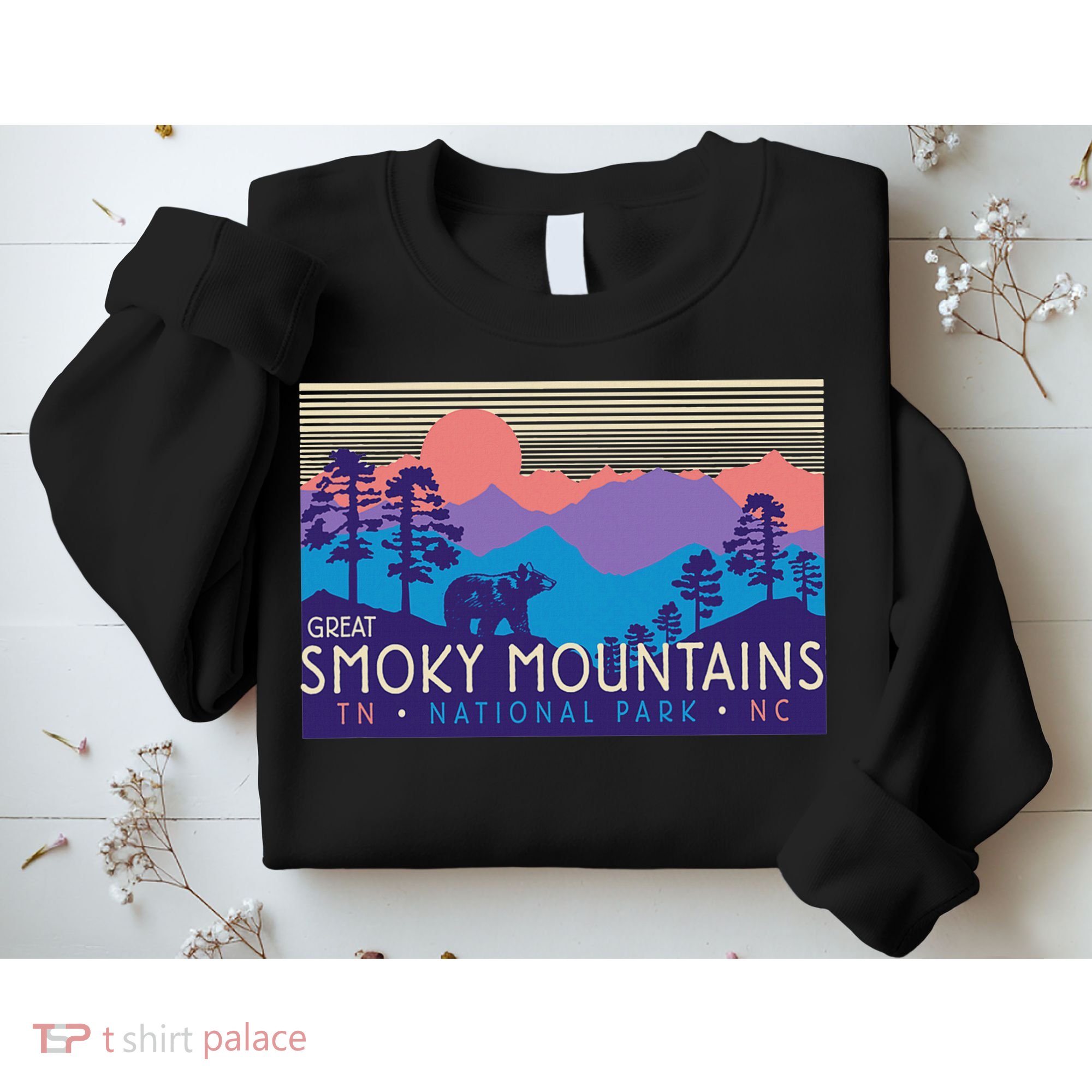 Great Smoky Mountains National Park Retro Scenery Sweatshirt