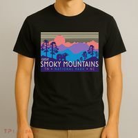 Great Smoky Mountains National Park Retro Scenery T-Shirt thumb 3