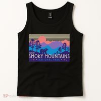 Great Smoky Mountains National Park Retro Scenery Tank Top thumb 2