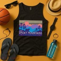 Great Smoky Mountains National Park Retro Scenery Tank Top thumb 4