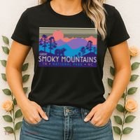 Great Smoky Mountains National Park Retro Scenery Women's T-Shirt thumb 2