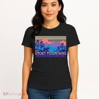Great Smoky Mountains National Park Retro Scenery Women's T-Shirt thumb 4