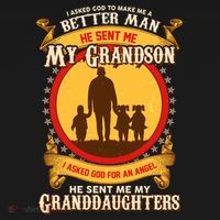 God Sent Me My Grandson And Granddaughters Coaster thumb 2