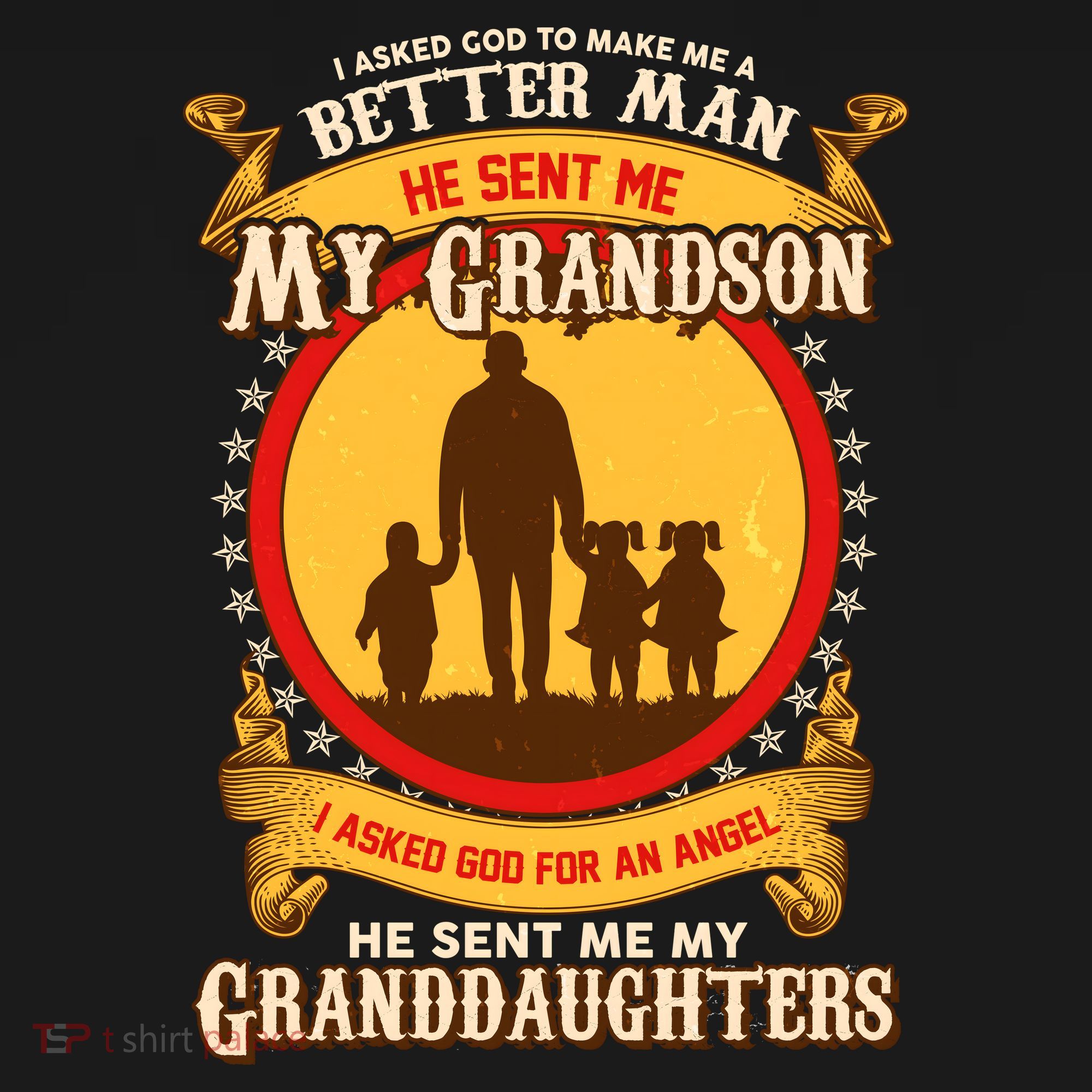 God Sent Me My Grandson And Granddaughters Coaster