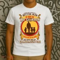 God Sent Me My Grandson And Granddaughters T-Shirt thumb 3