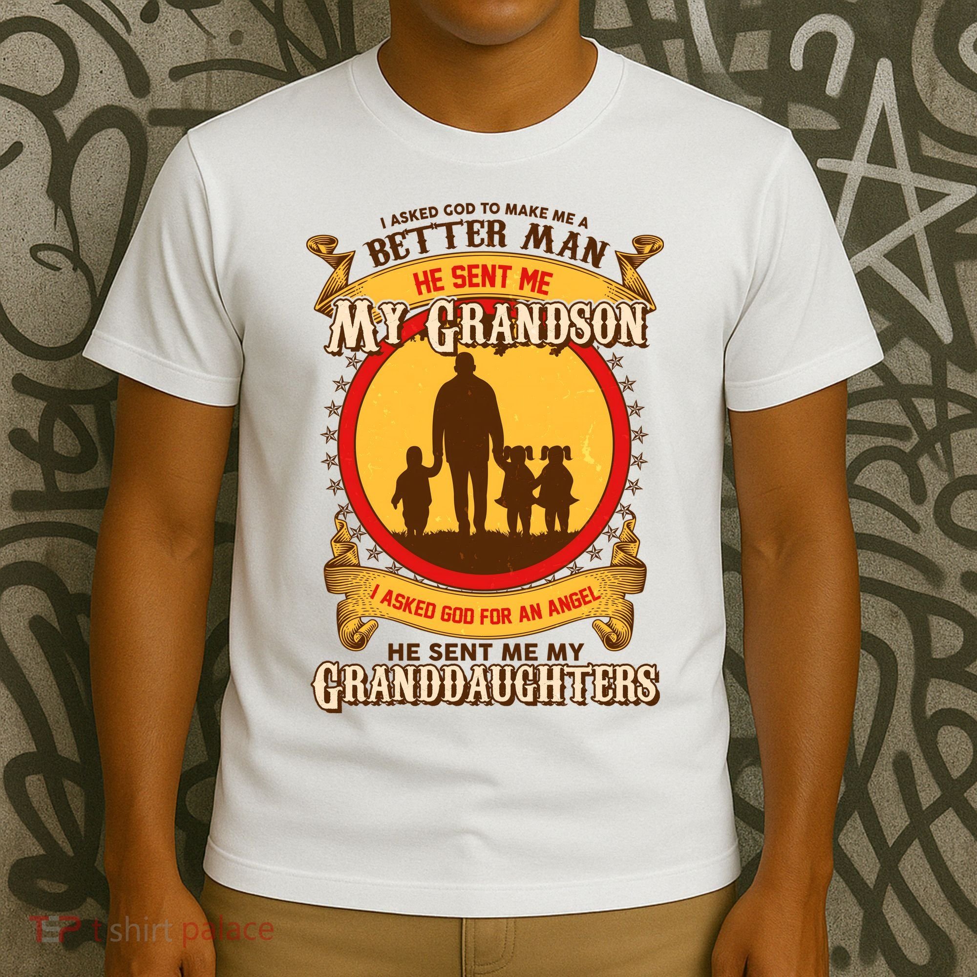 God Sent Me My Grandson And Granddaughters T-Shirt