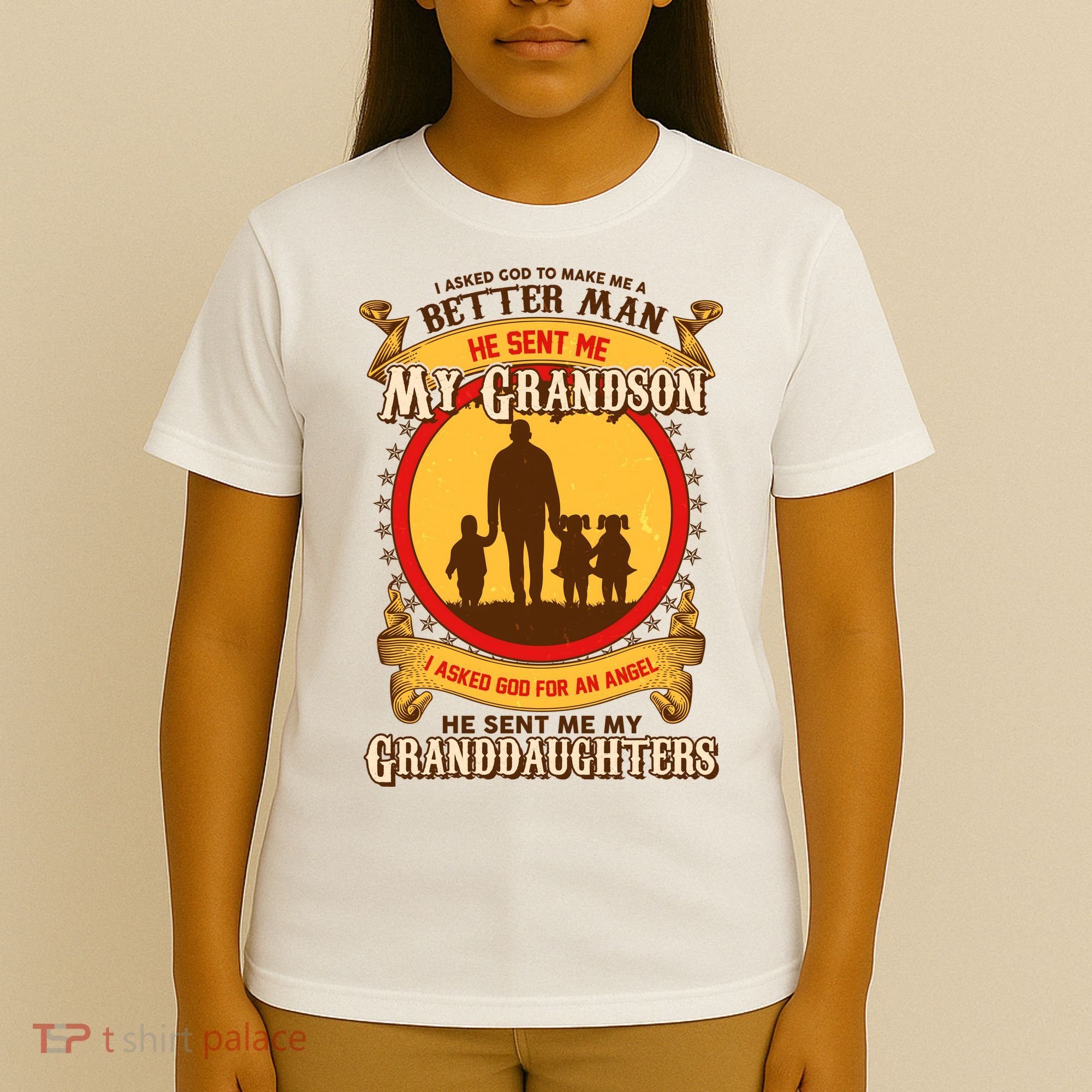 God Sent Me My Grandson And Granddaughters T-Shirt