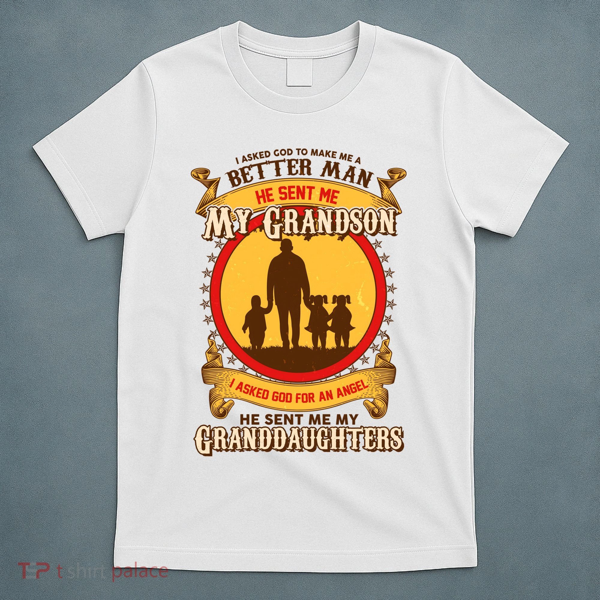 God Sent Me My Grandson And Granddaughters T-Shirt