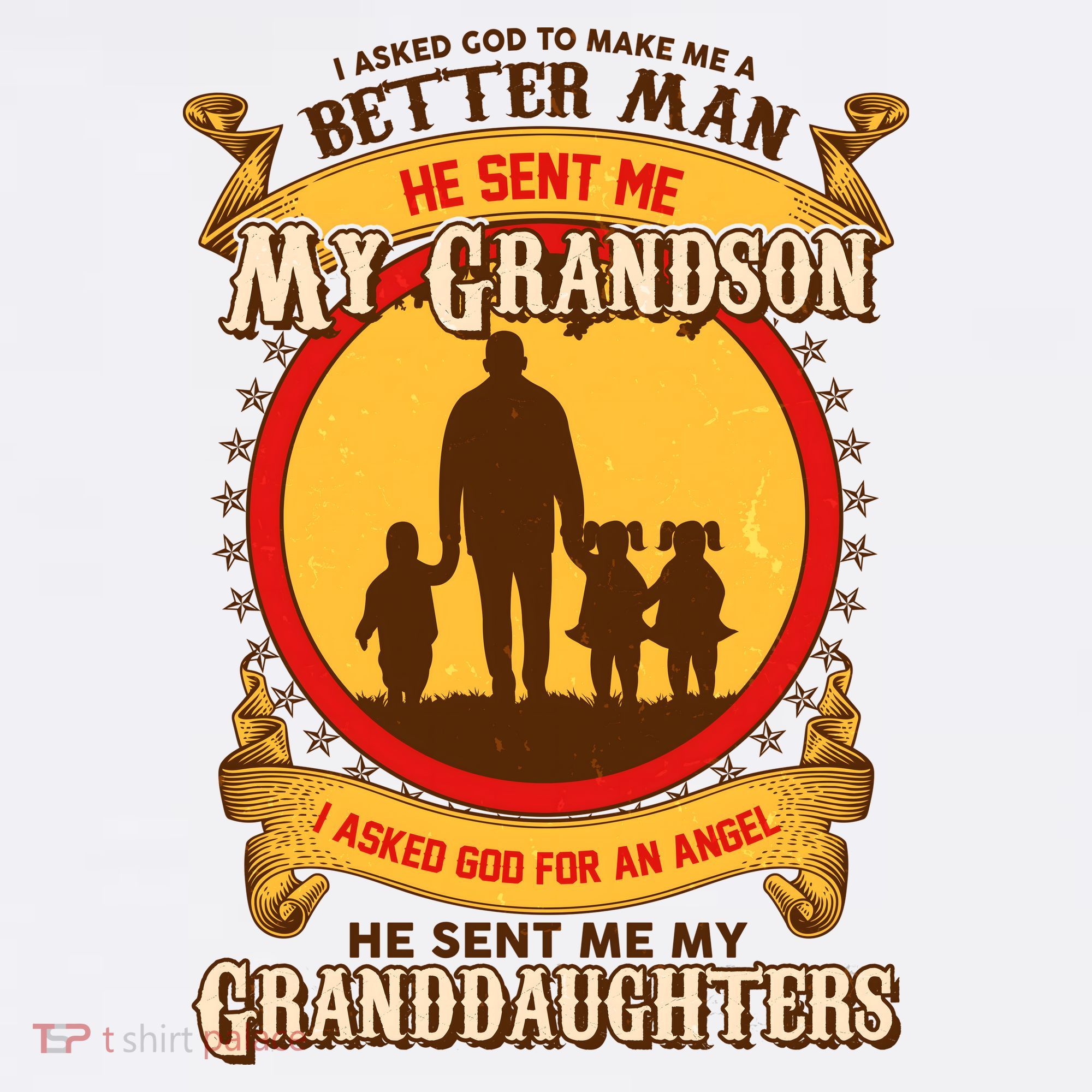 God Sent Me My Grandson And Granddaughters T-Shirt